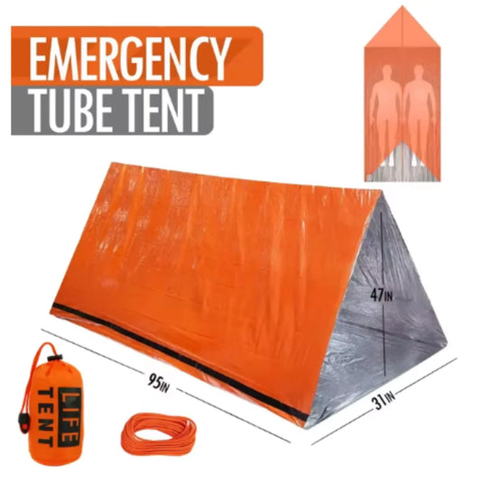 2-Person Waterproof Emergency Tent for Camping, Travel, and Outdoor Use