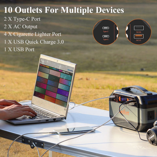 330W Portable Power Station 299Wh Solar Generator with USB Outputs