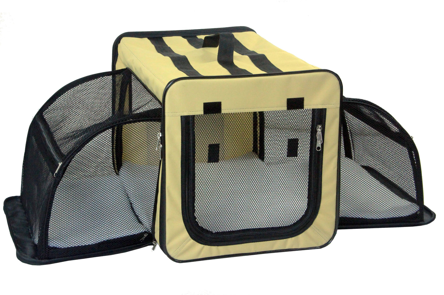 ‘Capacious’ Dual-Sided Expandable Folding Lightweight Pet Dog Crate Carrier