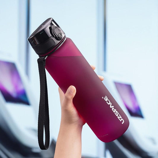 Sports Water Bottle with Time Marker Portable Leakproof Tritan Plastic