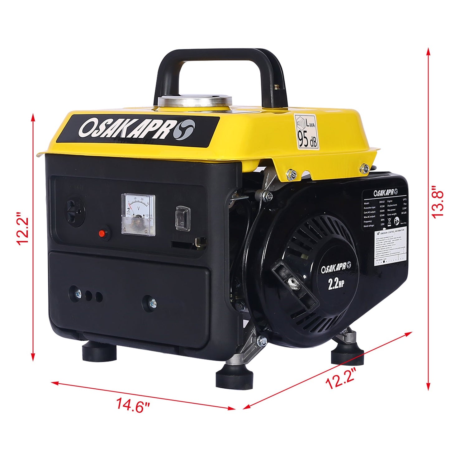 Portable Low-Noise Gas-Powered Outdoor Generator for Home Use