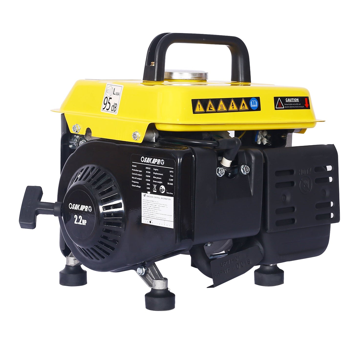 Portable Low-Noise Gas-Powered Outdoor Generator for Home Use