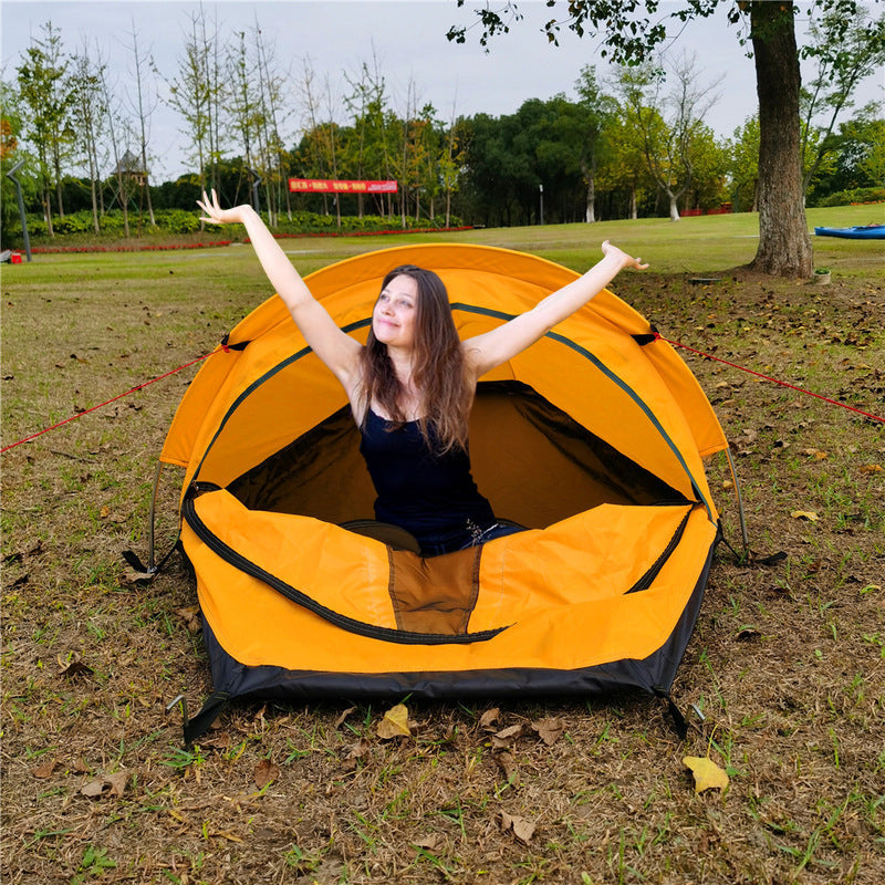 Lightweight Single-Person Camping Tent with Sleeping Bag for Hiking