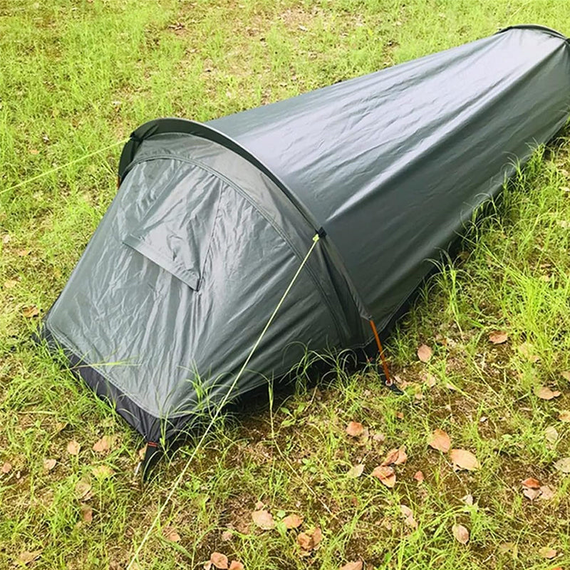 Lightweight Single-Person Camping Tent with Sleeping Bag for Hiking