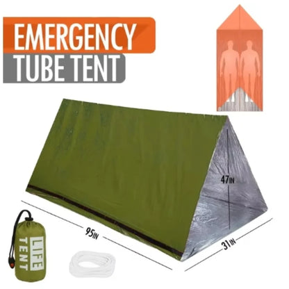 2-Person Waterproof Emergency Tent for Camping, Travel, and Outdoor Use