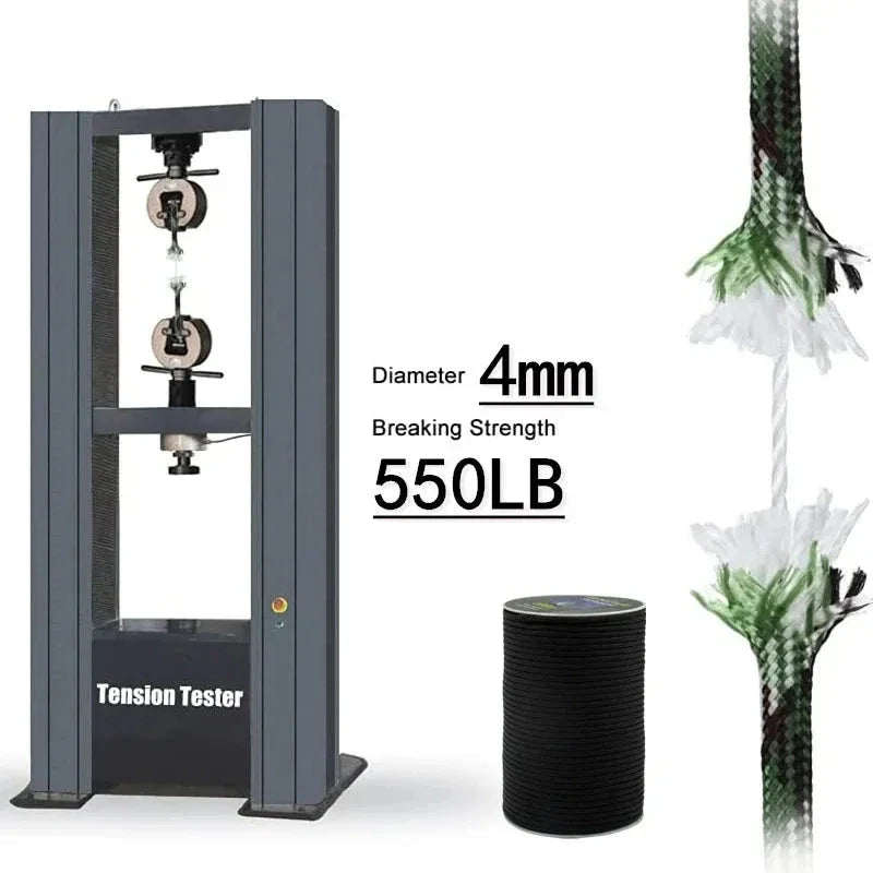 7-Core 550 Paracord Rope 4mm for Camping, Hiking, and Survival
