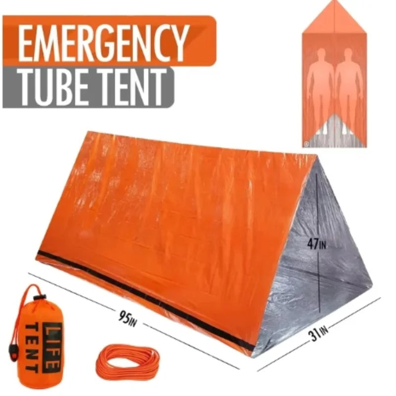 2-Person Waterproof Emergency Tent for Camping, Travel, and Outdoor Use