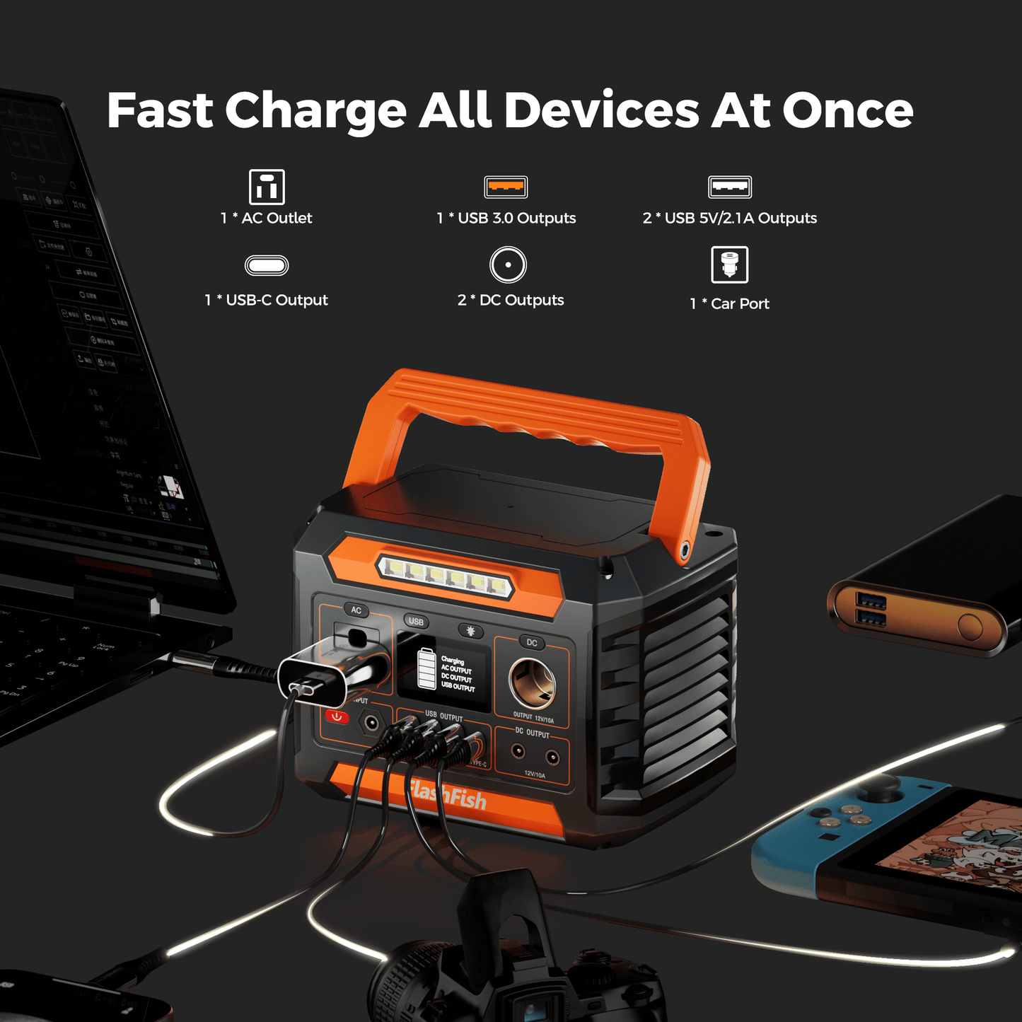 P66A 200W Solar Generator Portable Power Station 144.3Wh Battery Pack