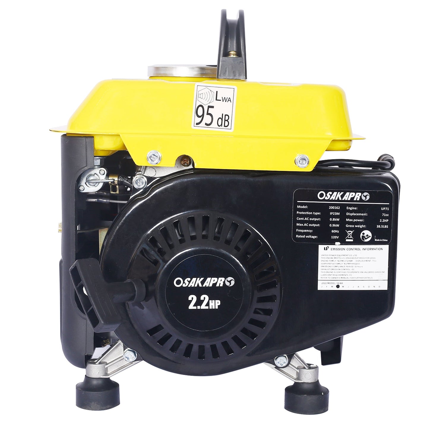 Portable Low-Noise Gas-Powered Outdoor Generator for Home Use