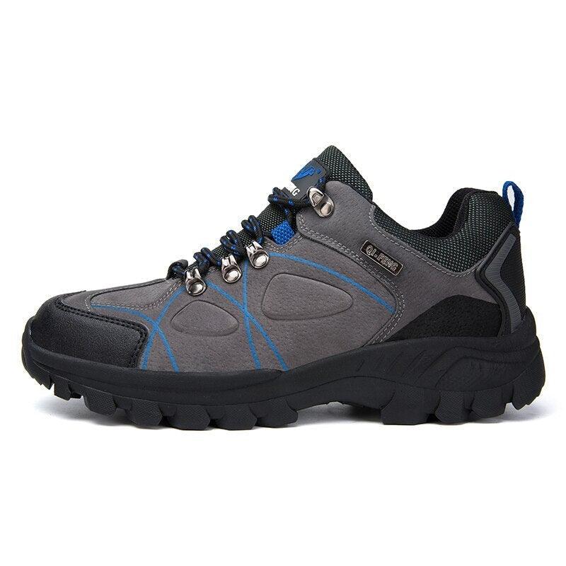 Men’s Waterproof Leather Hiking Shoes for Spring Mountain Climbing Outdoors