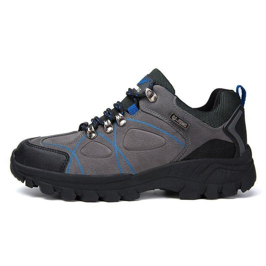 Men’s Waterproof Leather Hiking Shoes for Spring Mountain Climbing Outdoors