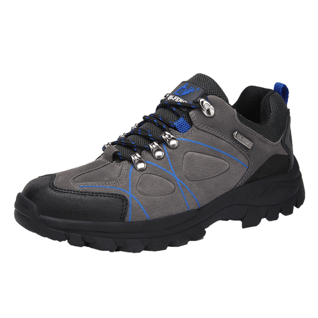 Men’s Waterproof Leather Hiking Shoes for Spring Mountain Climbing Outdoors