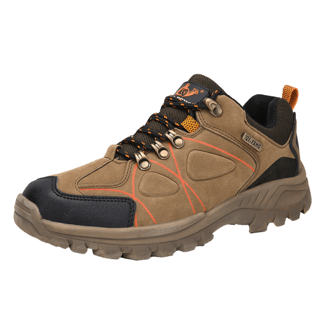 Men’s Waterproof Leather Hiking Shoes for Spring Mountain Climbing Outdoors