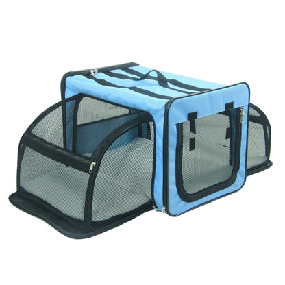 ‘Capacious’ Dual-Sided Expandable Folding Lightweight Pet Dog Crate Carrier
