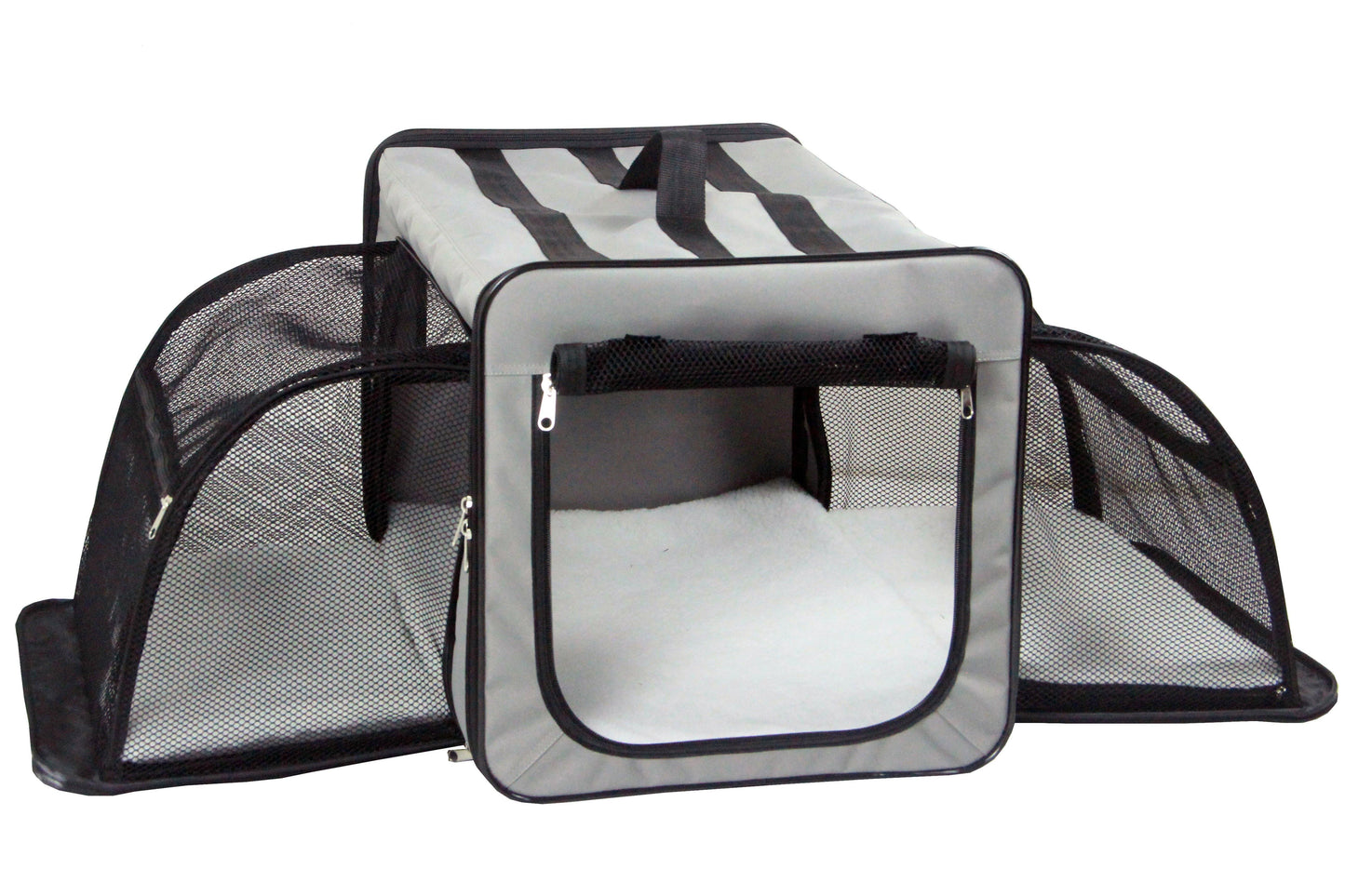 ‘Capacious’ Dual-Sided Expandable Folding Lightweight Pet Dog Crate Carrier
