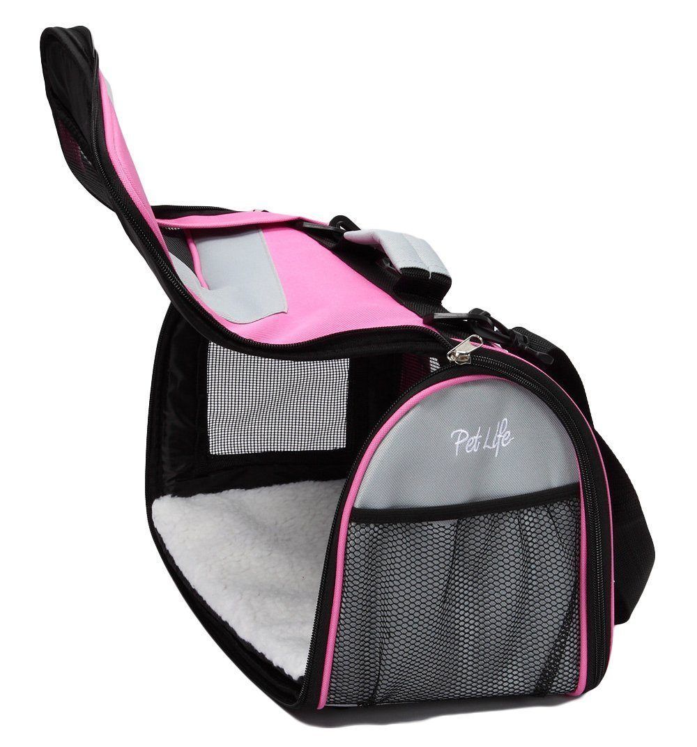Sporty Mesh Airline-Approved Collapsible Travel Pet Carrier for Dogs