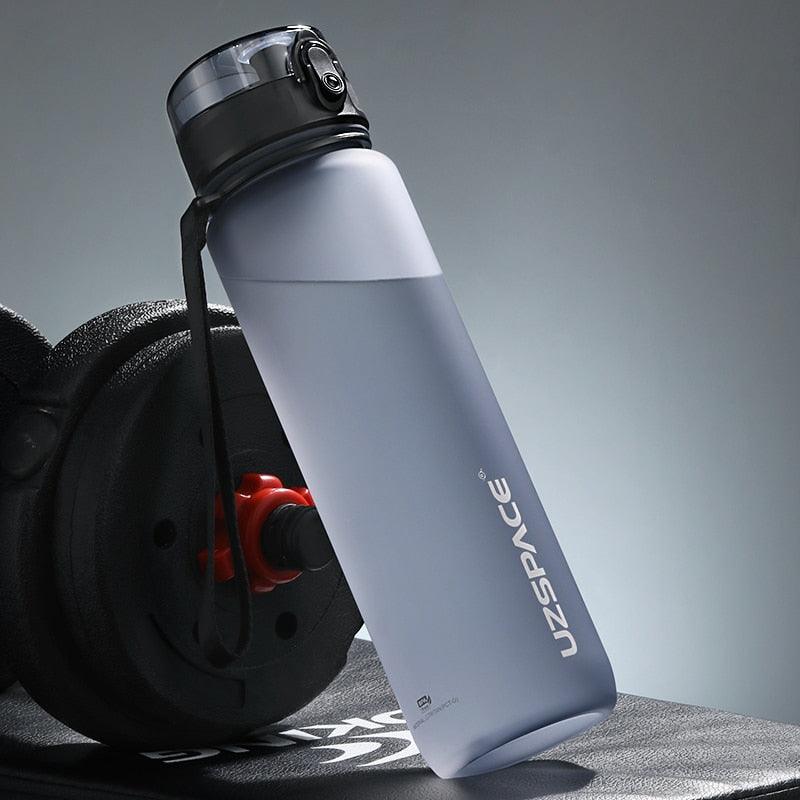 Sports Water Bottle with Time Marker Portable Leakproof Tritan Plastic