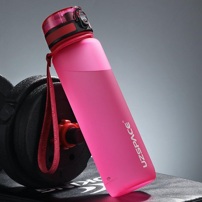Sports Water Bottle with Time Marker Portable Leakproof Tritan Plastic