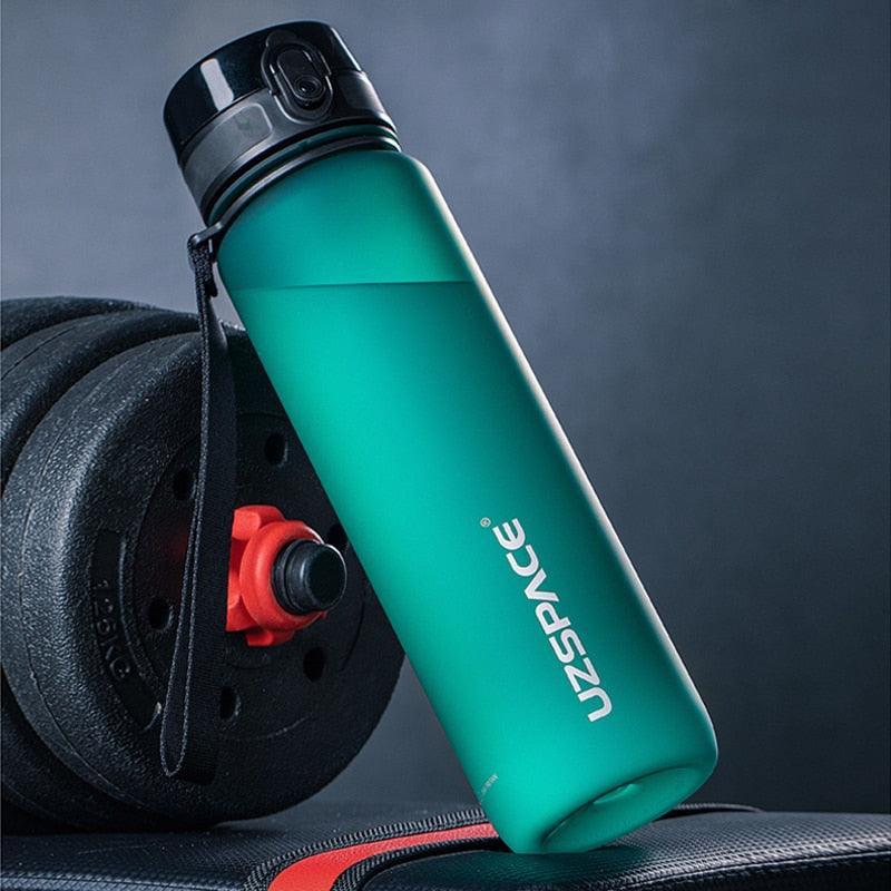 Sports Water Bottle with Time Marker Portable Leakproof Tritan Plastic