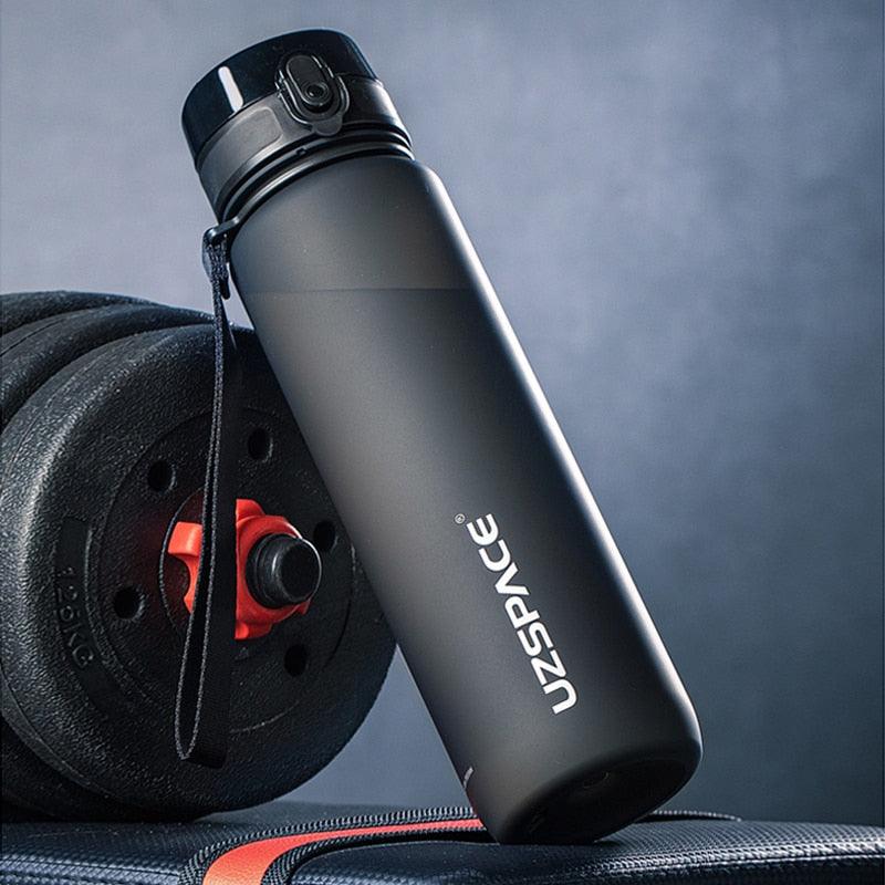 Sports Water Bottle with Time Marker Portable Leakproof Tritan Plastic