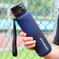 Sports Water Bottle with Time Marker Portable Leakproof Tritan Plastic