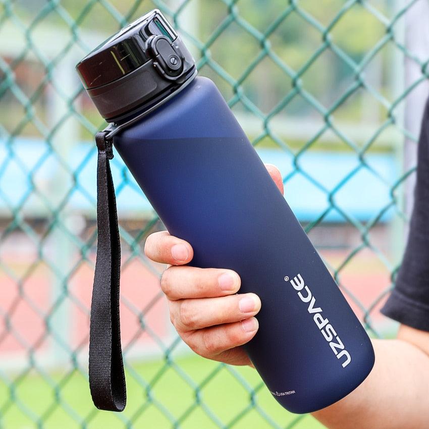 Sports Water Bottle with Time Marker Portable Leakproof Tritan Plastic