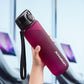 Sports Water Bottle with Time Marker Portable Leakproof Tritan Plastic