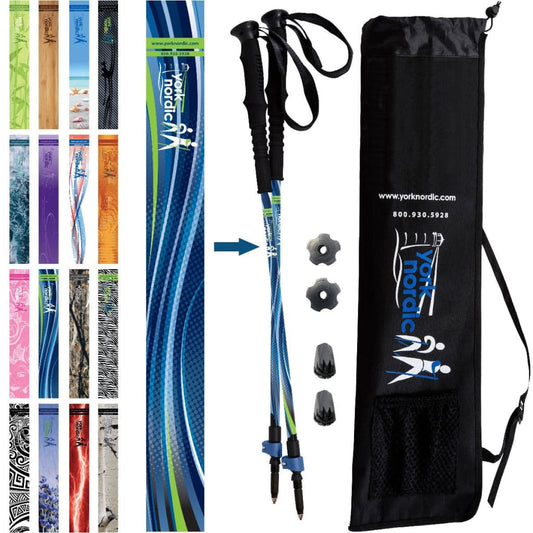 Official Casual Trek Hiking Poles with Flip Locks and Travel Bag