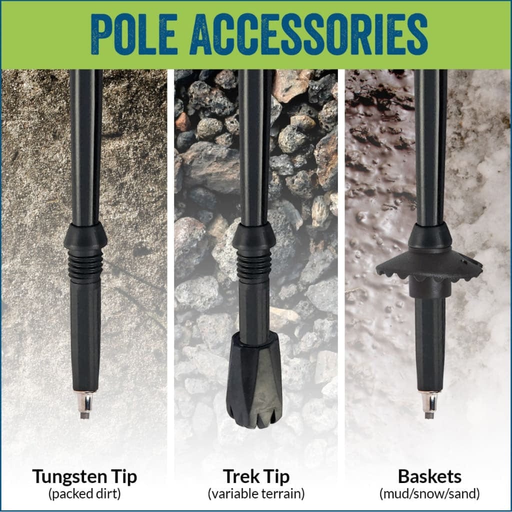 Official Casual Trek Hiking Poles with Flip Locks and Travel Bag