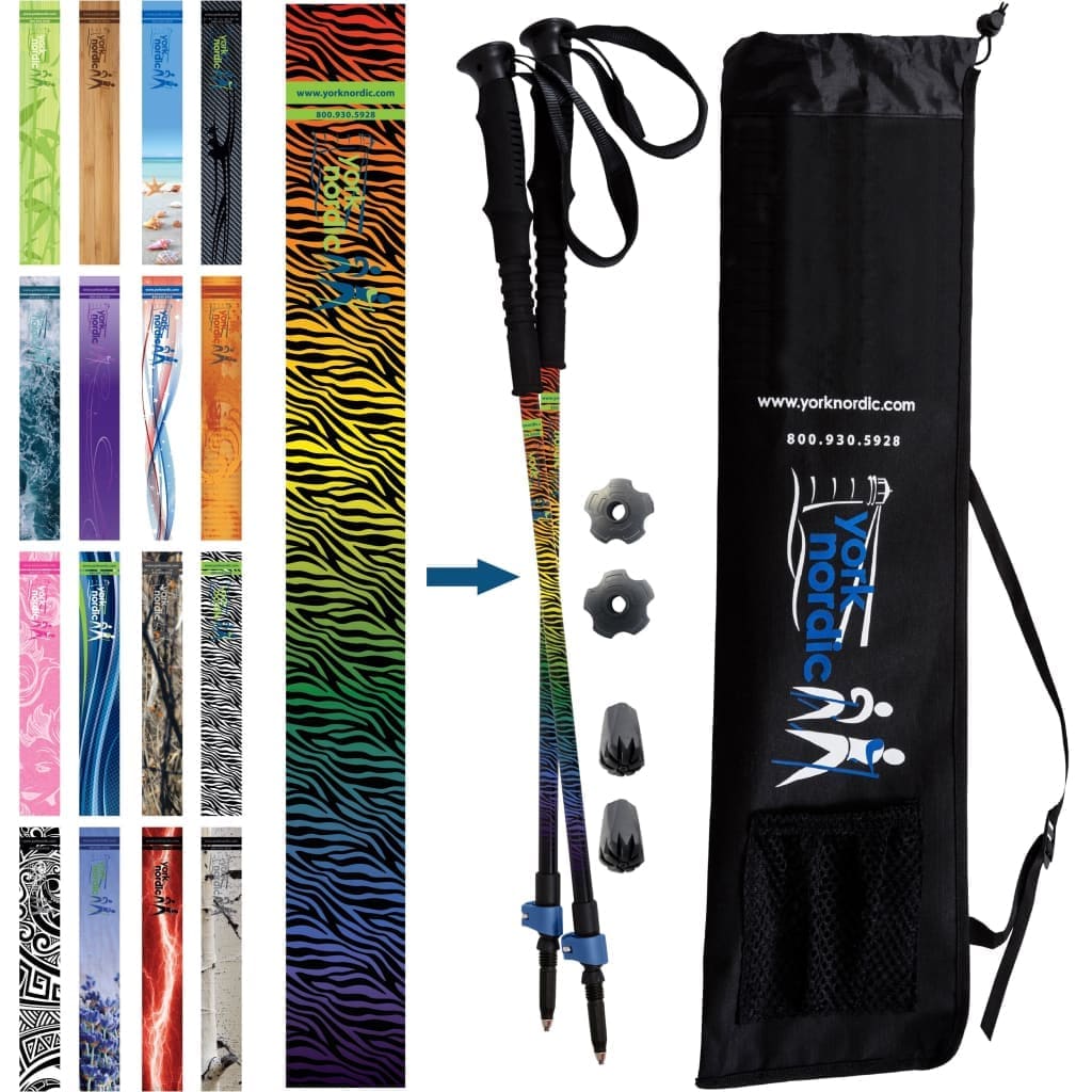 Official Casual Trek Hiking Poles with Flip Locks and Travel Bag