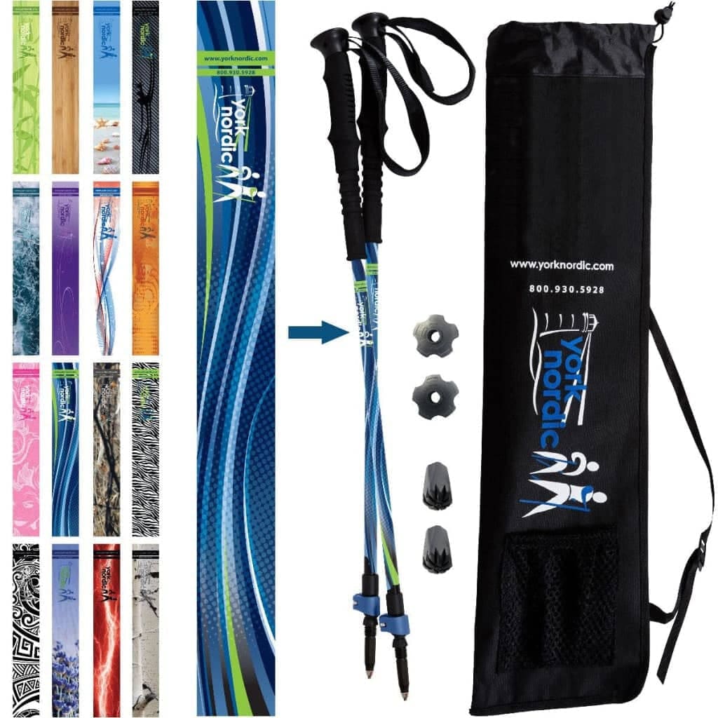 Official Casual Trek Hiking Poles with Flip Locks and Travel Bag