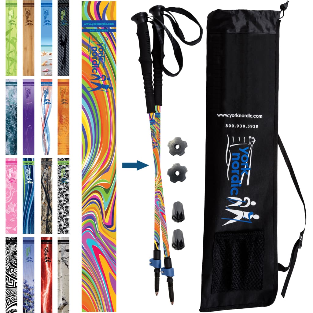 Official Casual Trek Hiking Poles with Flip Locks and Travel Bag