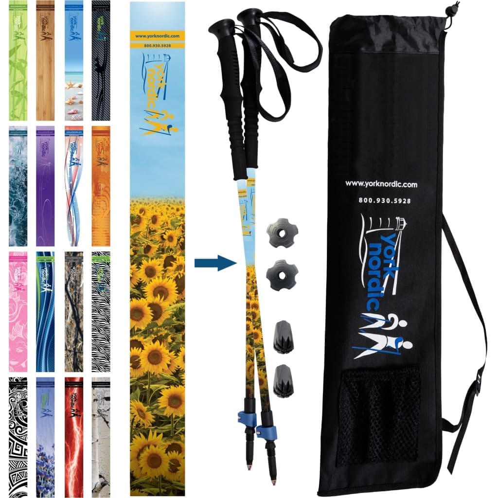 Official Casual Trek Hiking Poles with Flip Locks and Travel Bag
