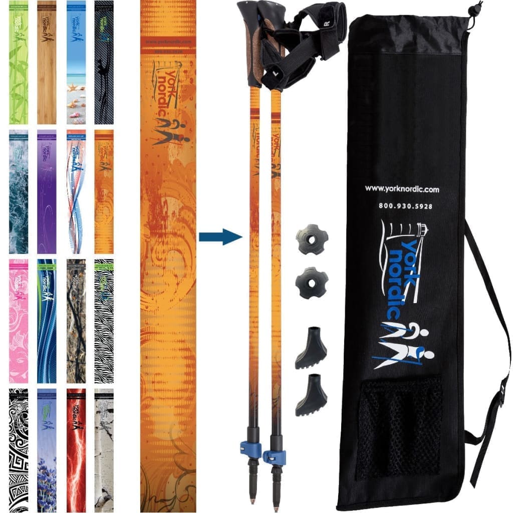 Official Casual Trek Hiking Poles with Flip Locks and Travel Bag