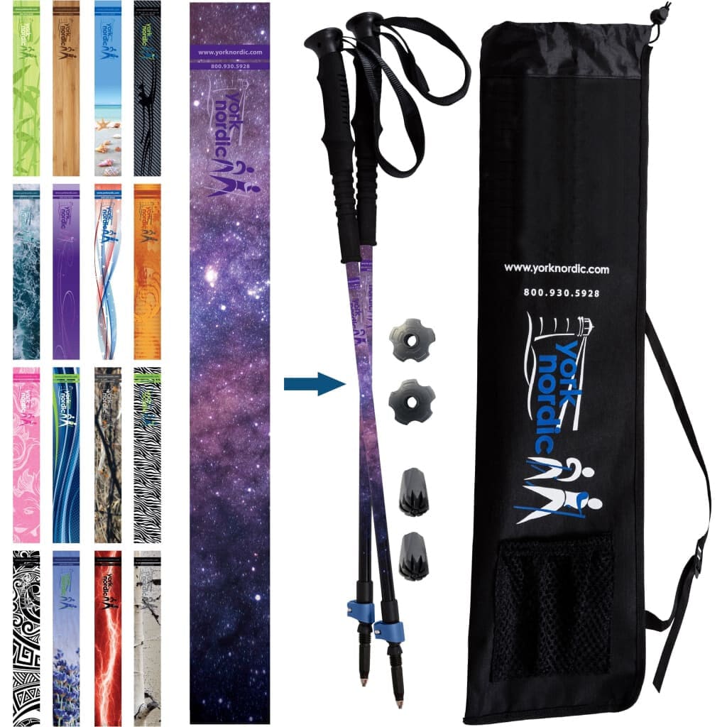 Official Casual Trek Hiking Poles with Flip Locks and Travel Bag