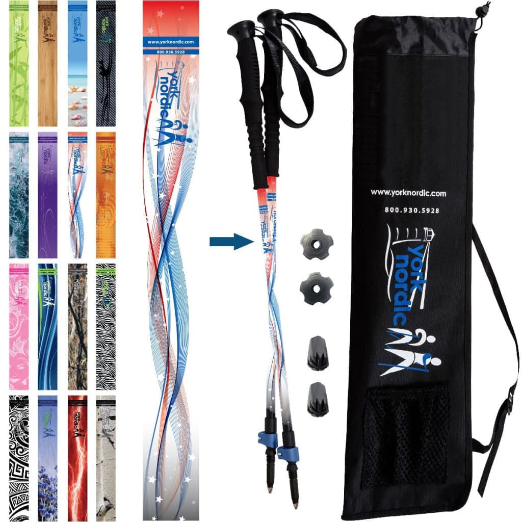 Official Casual Trek Hiking Poles with Flip Locks and Travel Bag