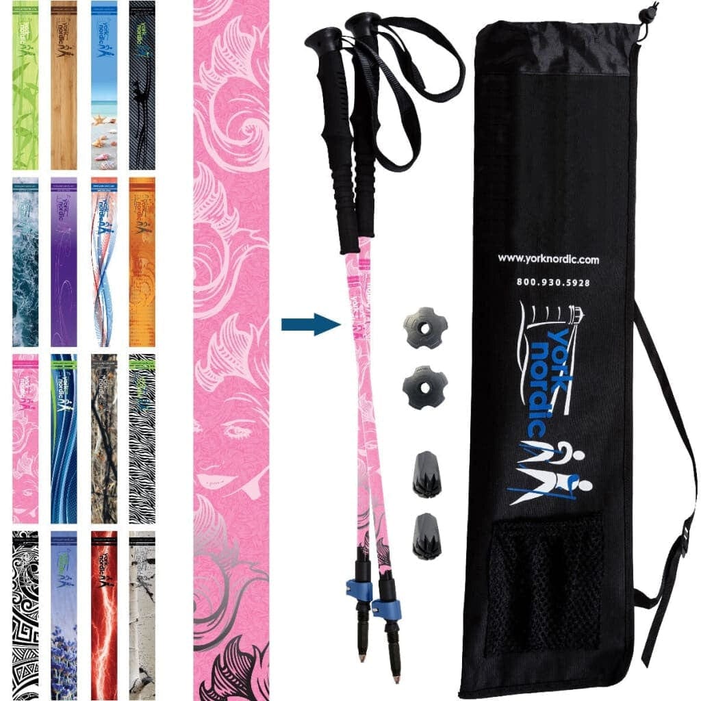 Official Casual Trek Hiking Poles with Flip Locks and Travel Bag