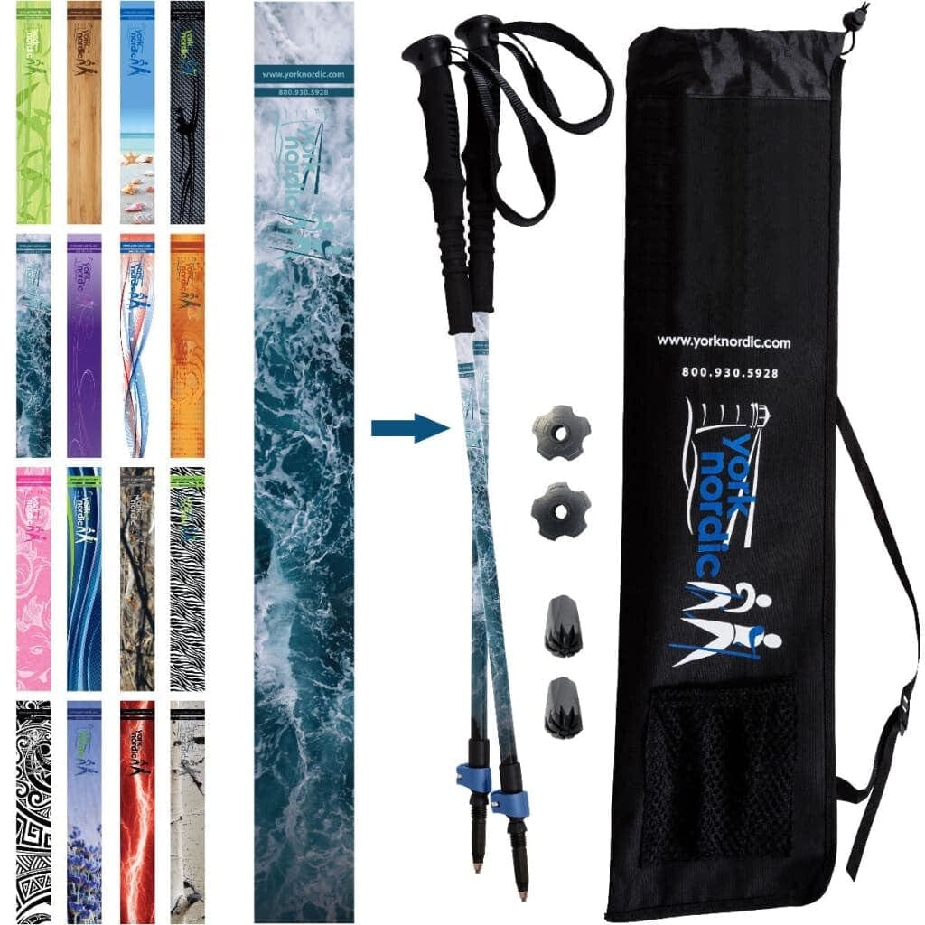 Official Casual Trek Hiking Poles with Flip Locks and Travel Bag