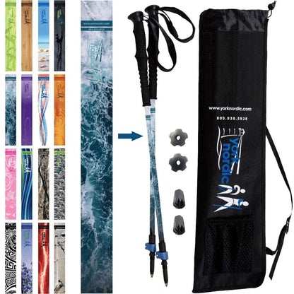 Official Casual Trek Hiking Poles with Flip Locks and Travel Bag
