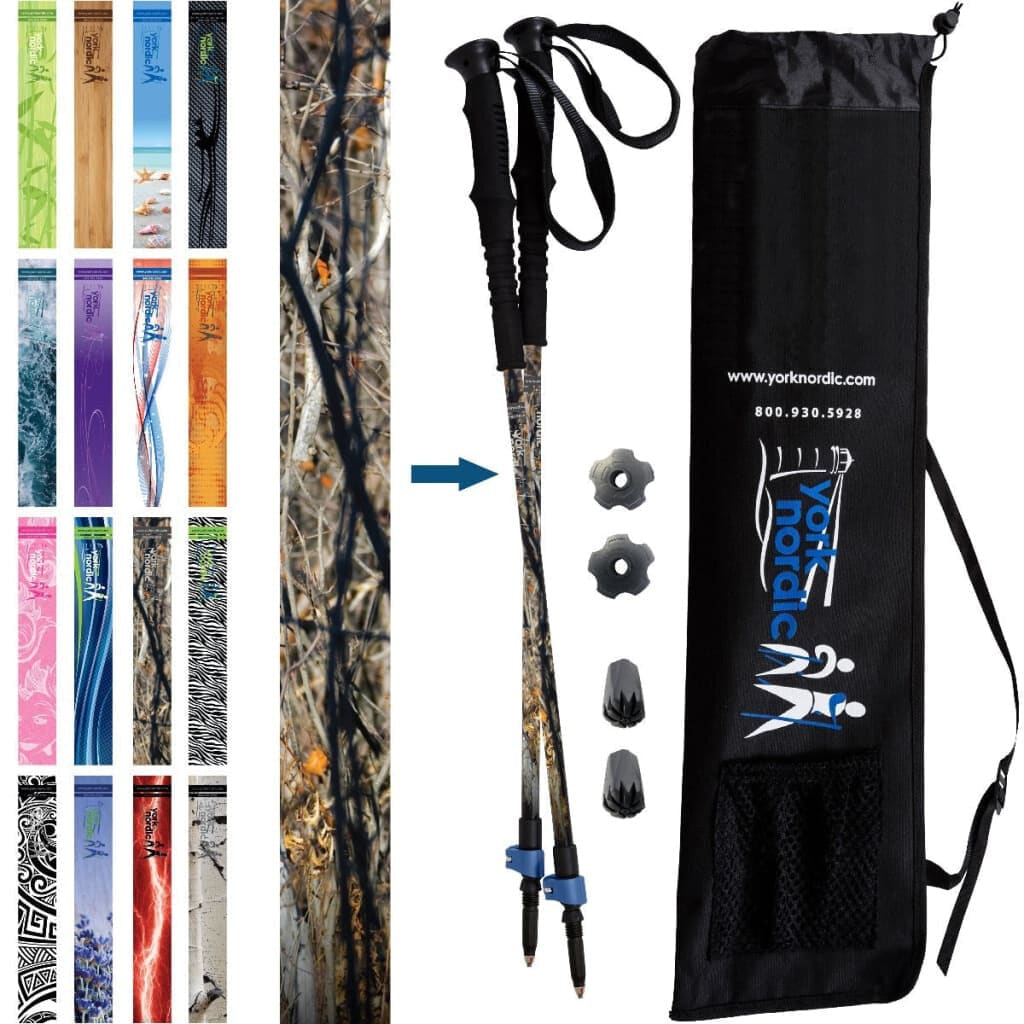 Official Casual Trek Hiking Poles with Flip Locks and Travel Bag