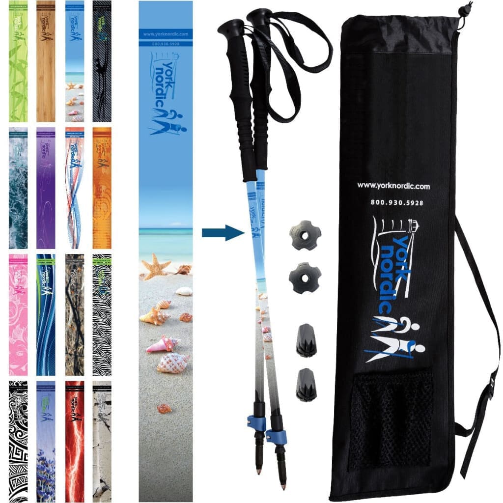Official Casual Trek Hiking Poles with Flip Locks and Travel Bag