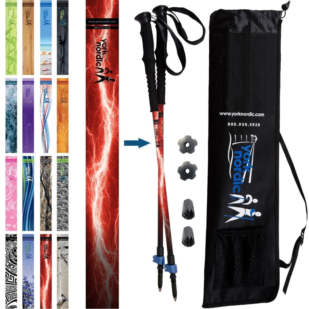 Official Casual Trek Hiking Poles with Flip Locks and Travel Bag